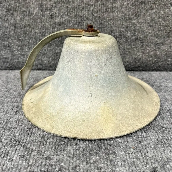 Vintage brass ship’s bell chrome plated maritime nautical dinner bell 4.5”x8.5”